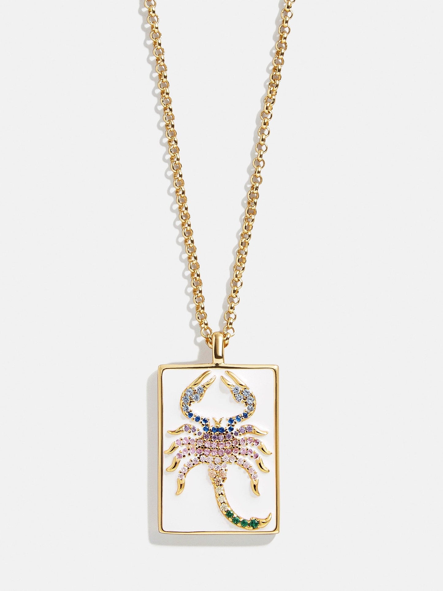 Reversible 18K Gold Zodiac Pendant Necklace - Scorpio