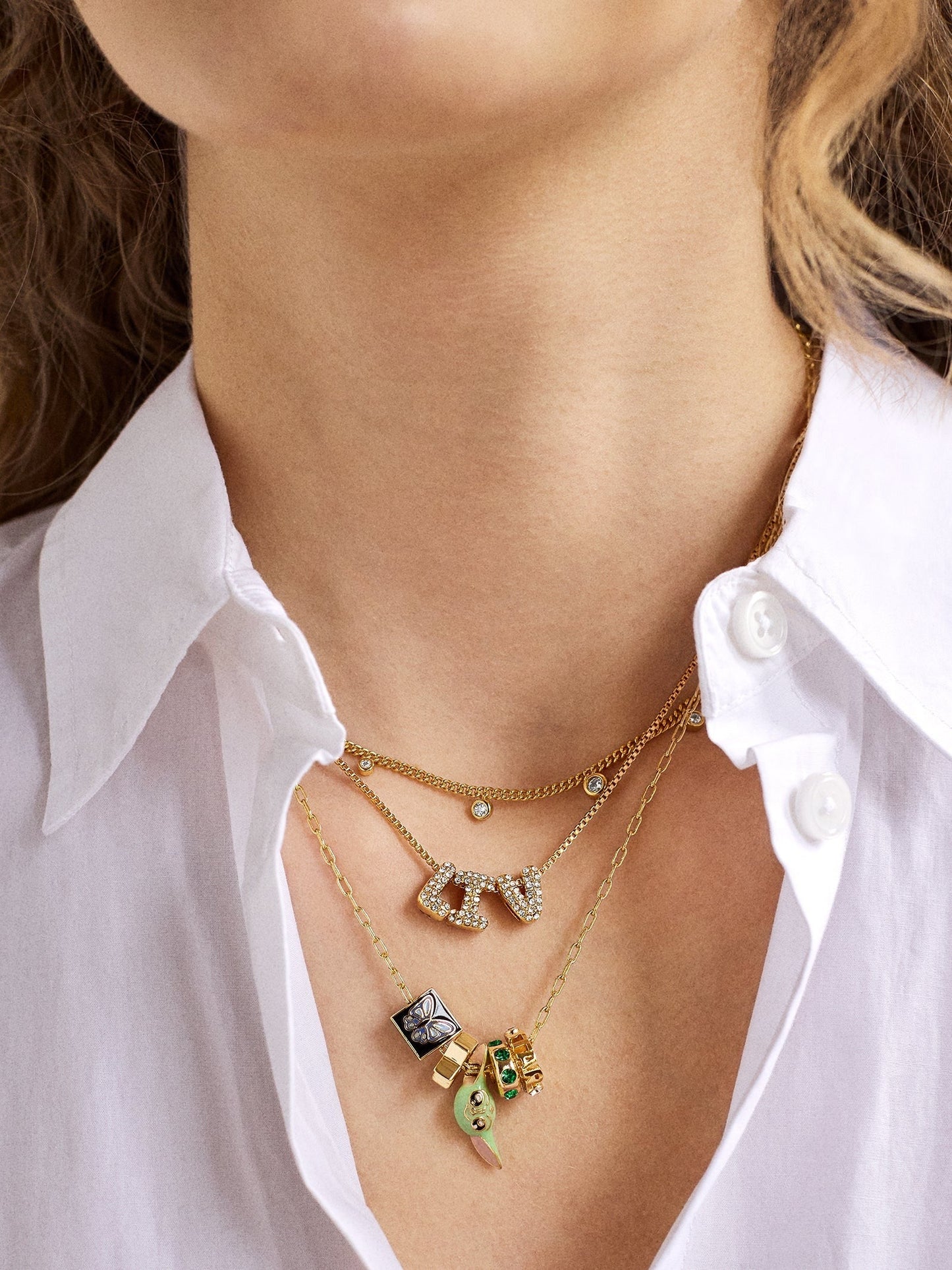 STAR WARSTM GROGUTM Charm Necklace - Gold/Green