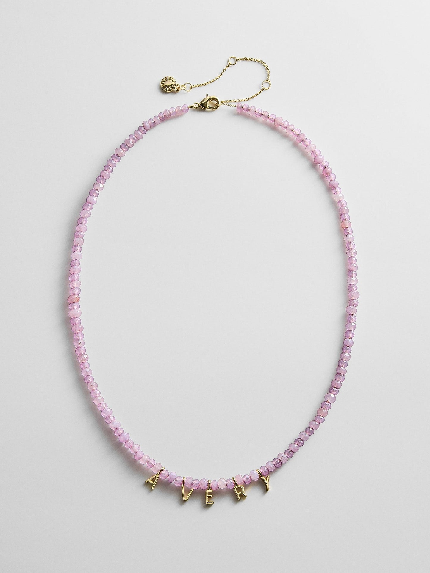 Mini Semi-Precious Custom Necklace - Light Amethyst