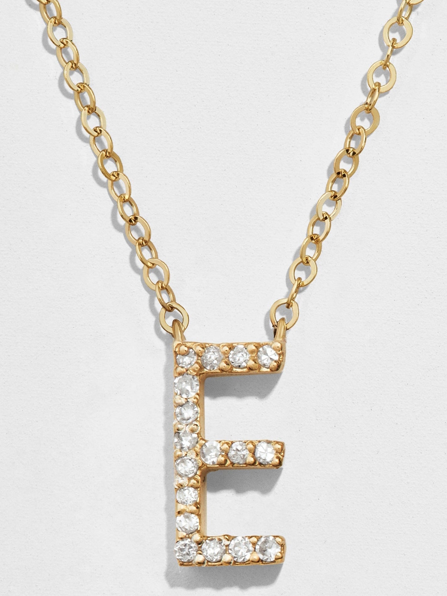 14K Gold Diamond Initial Necklace