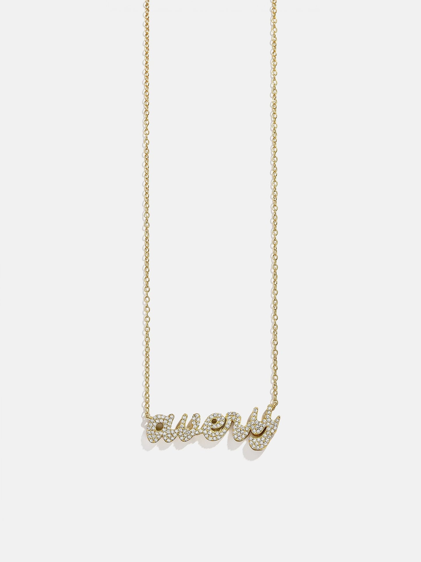 14K Gold Custom Nameplate Necklace - Luxe