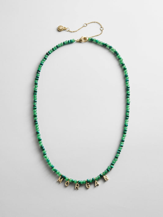 Mini Semi-Precious Custom Necklace - Malachite