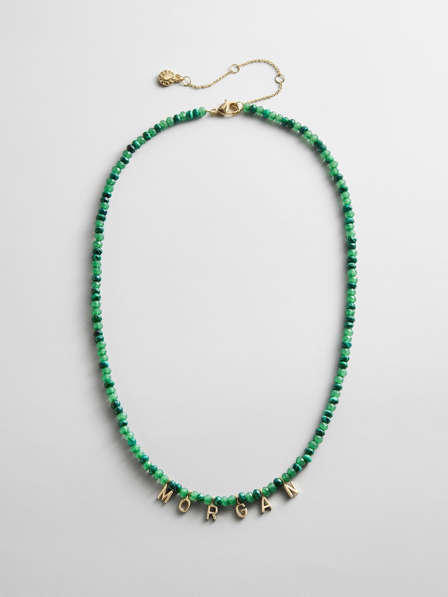 Mini Semi-Precious Custom Necklace - Malachite