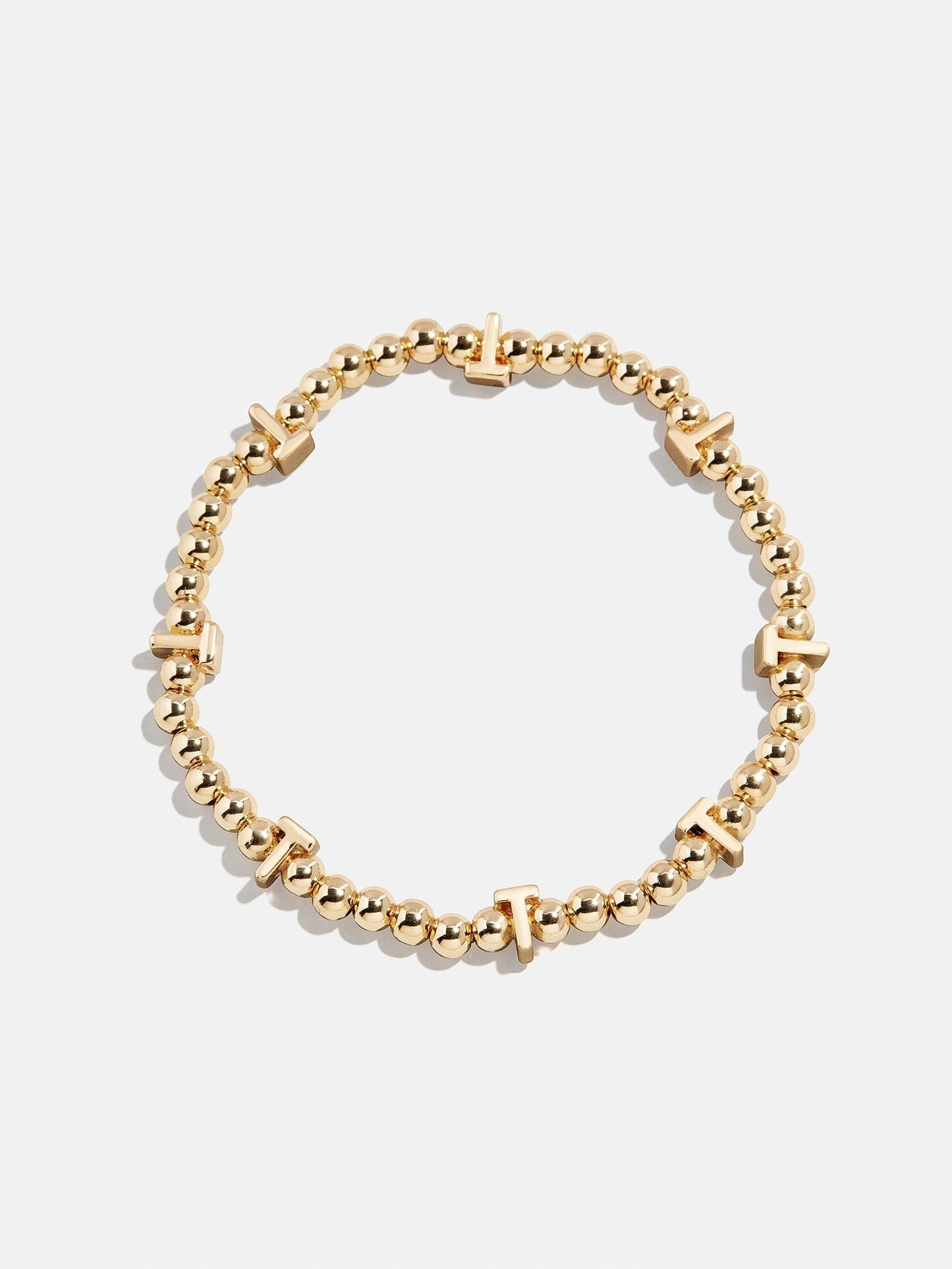 Gold Repeating Initial Pisa Bracelet - T