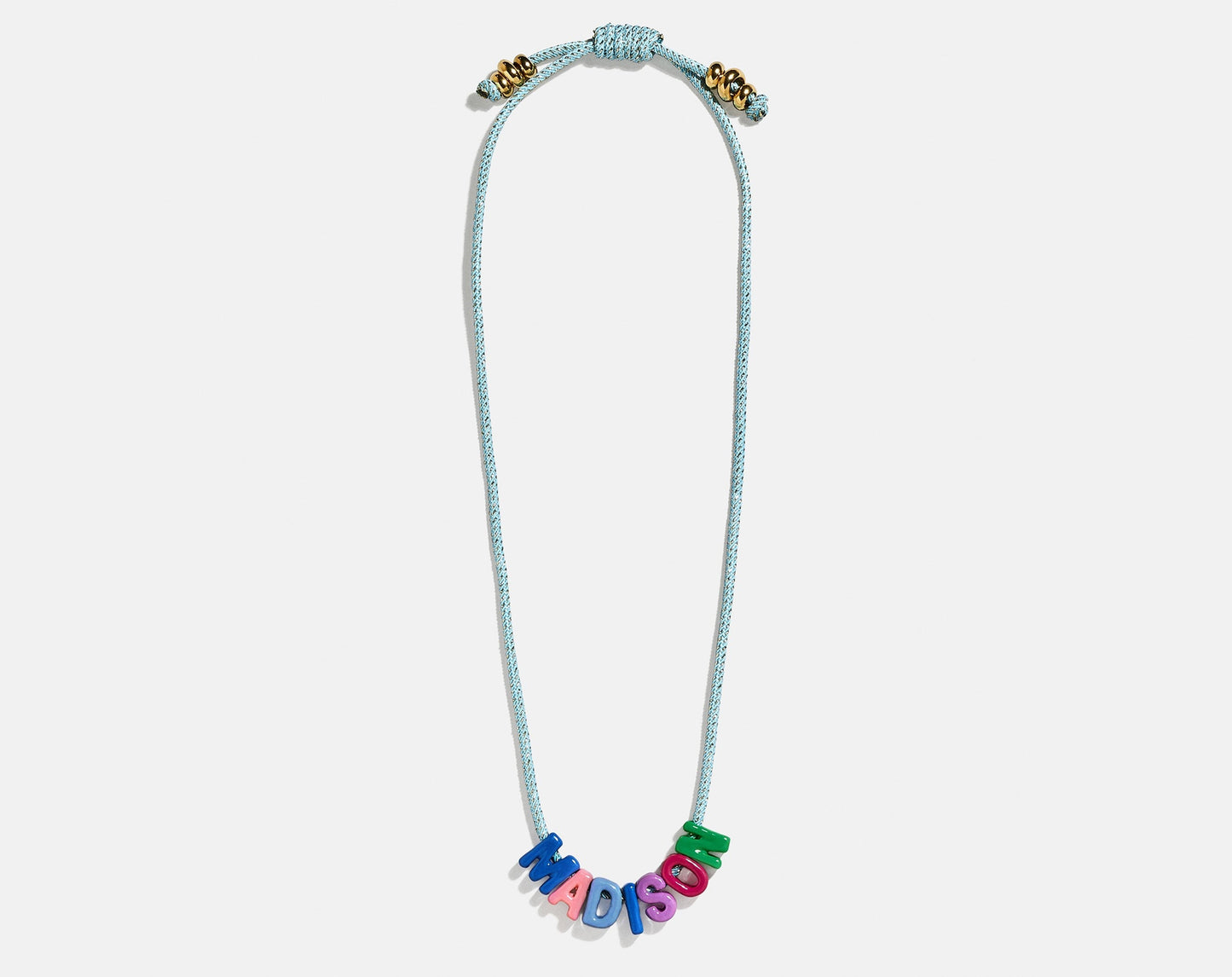Name Drop Waterproof Kids' Custom Necklace - Turquoise
