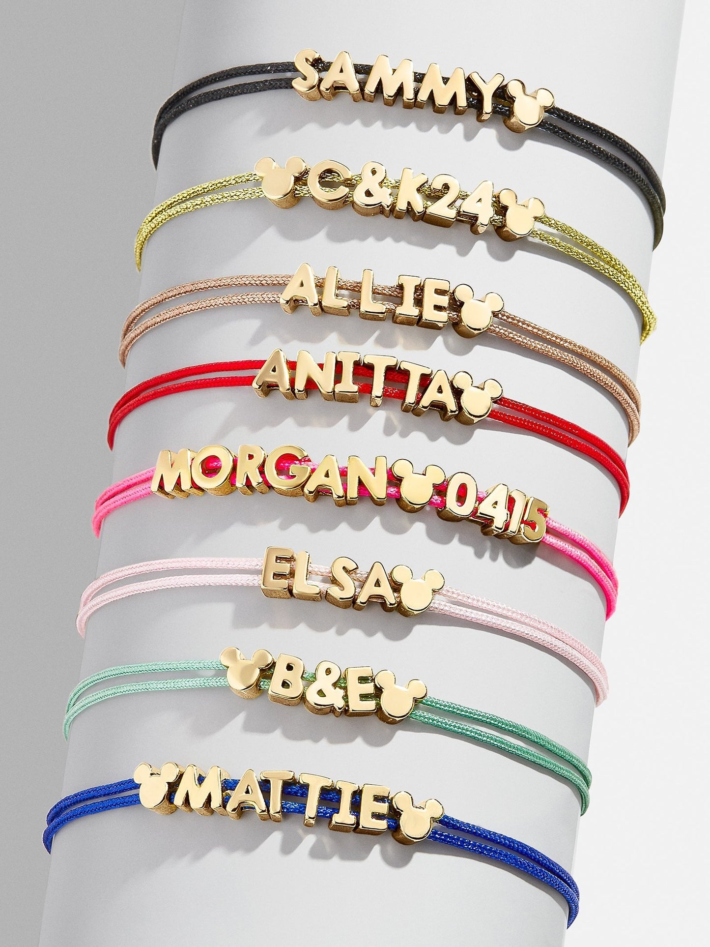 Disney Mickey Mouse Custom Cord Bracelet - Red