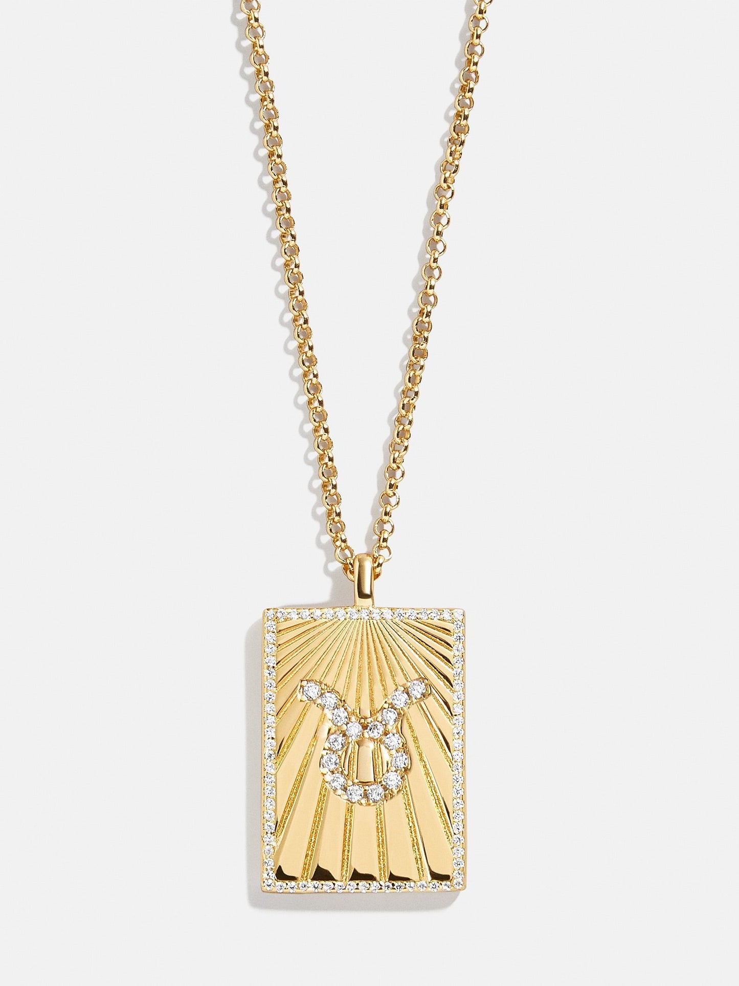 Reversible 18K Gold Zodiac Pendant Necklace - Taurus