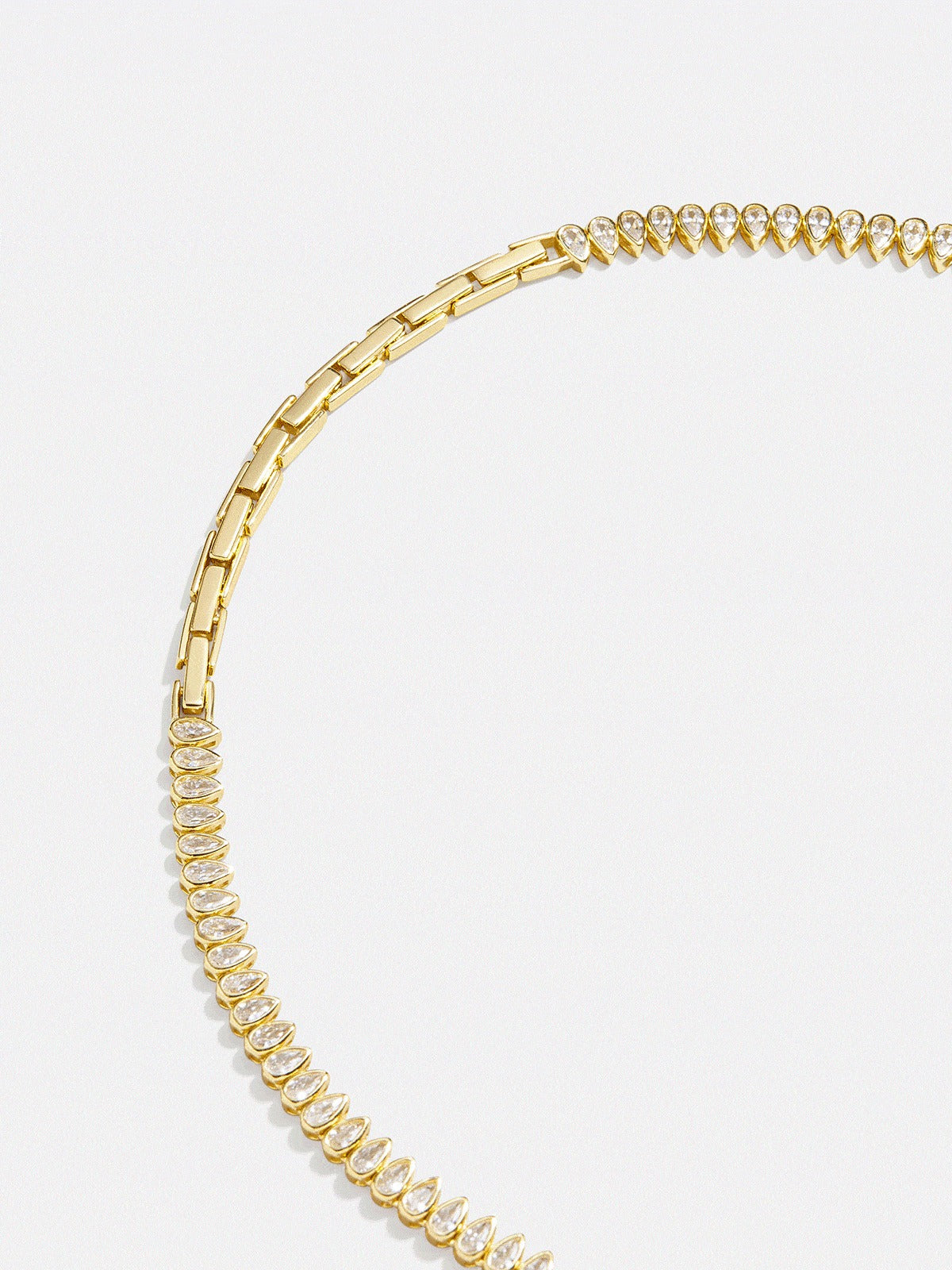 Julia 14K Gold Adjustable Tennis Necklace - Gold/Pavé