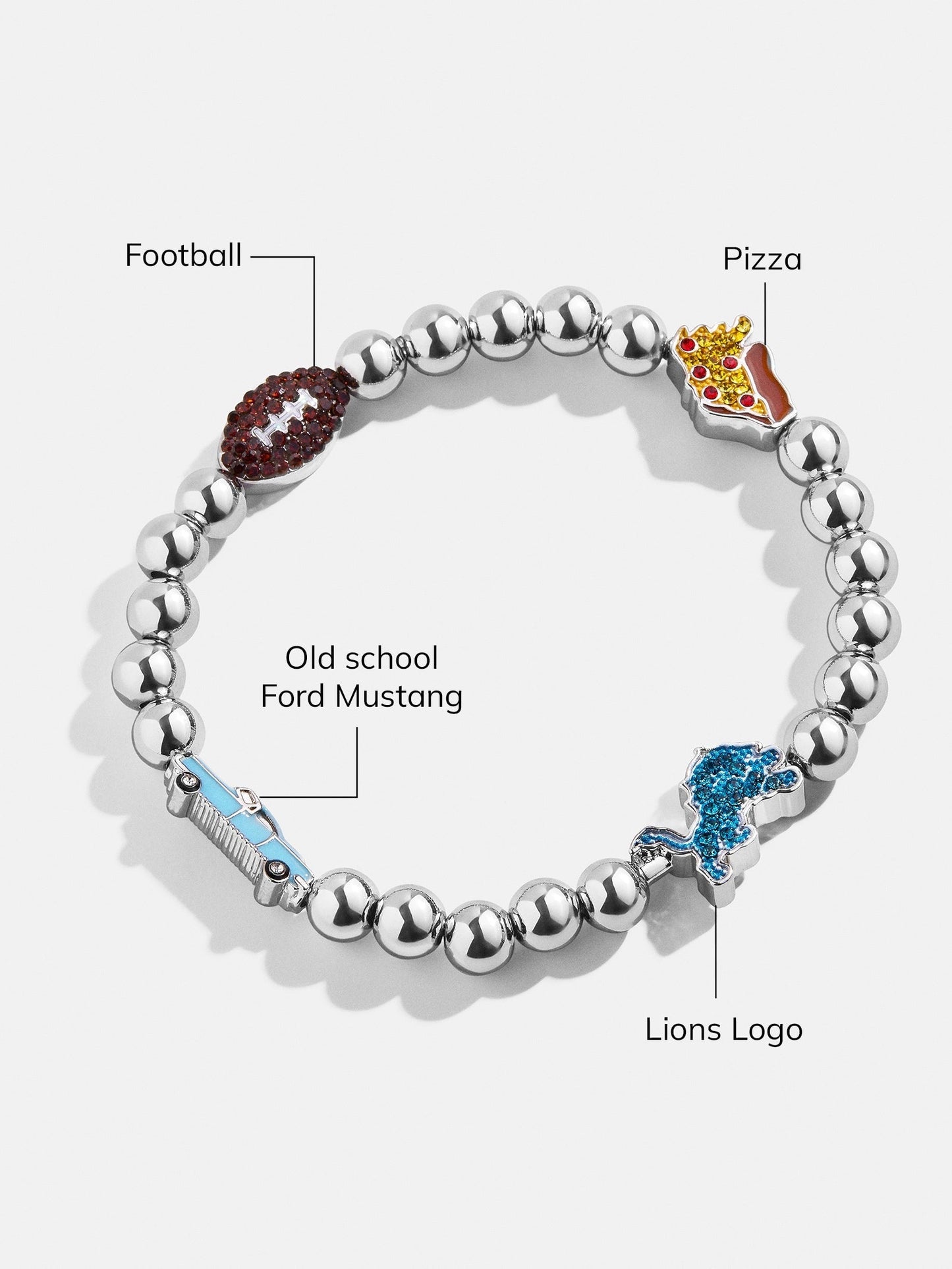NFL Pisa Charm Bracelet - Detroit Lions