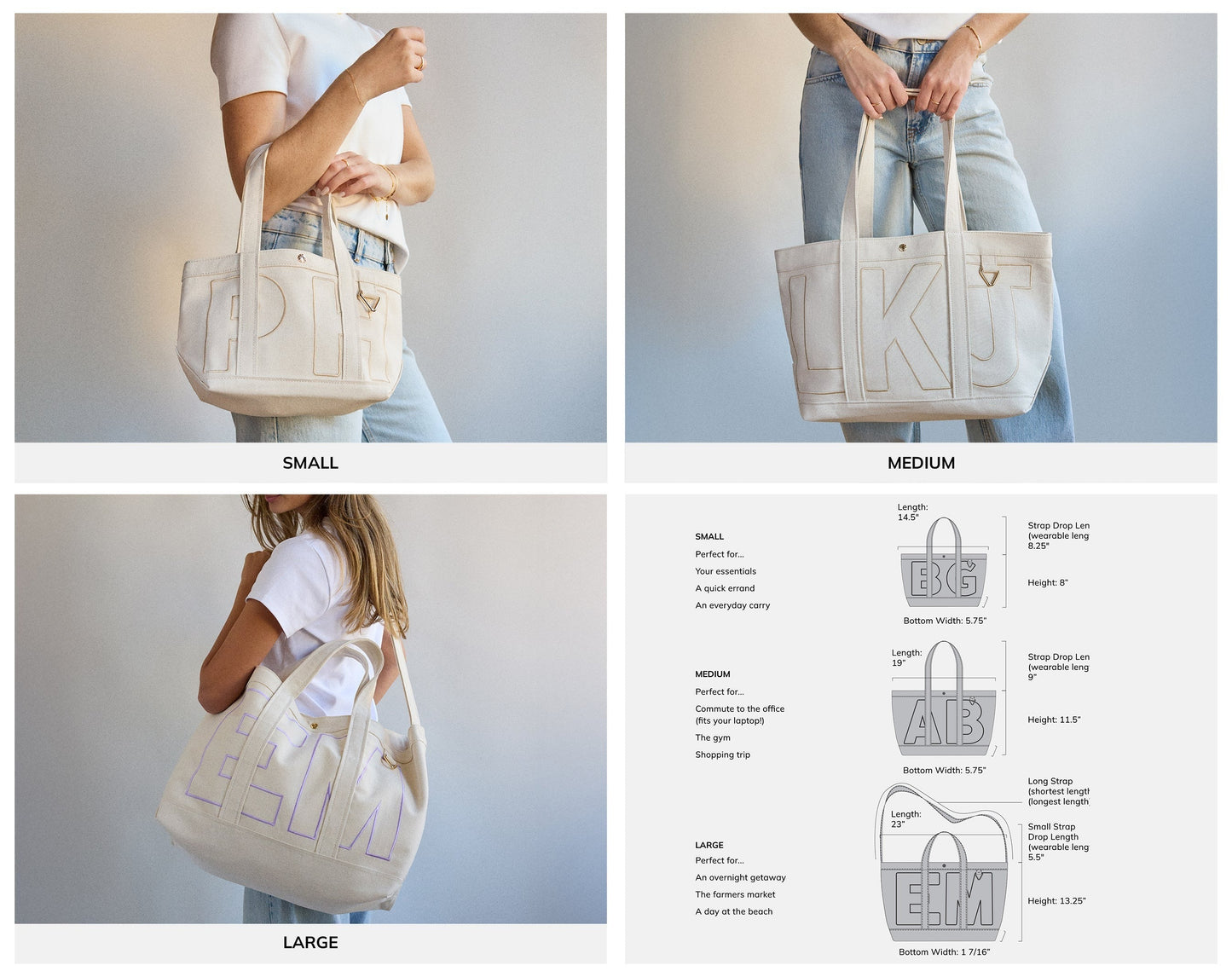 Solid Custom Alpha Tote - Dusty Blue