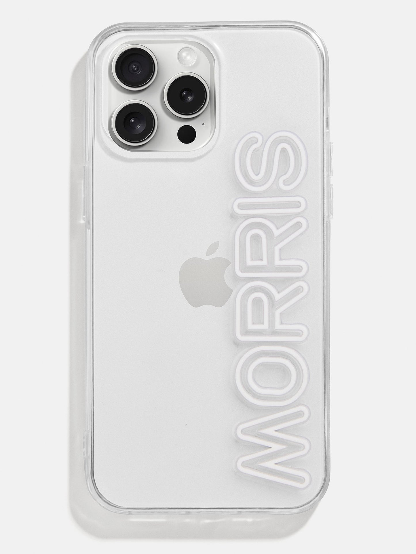 Fine Line Custom iPhone Case - Clear/White