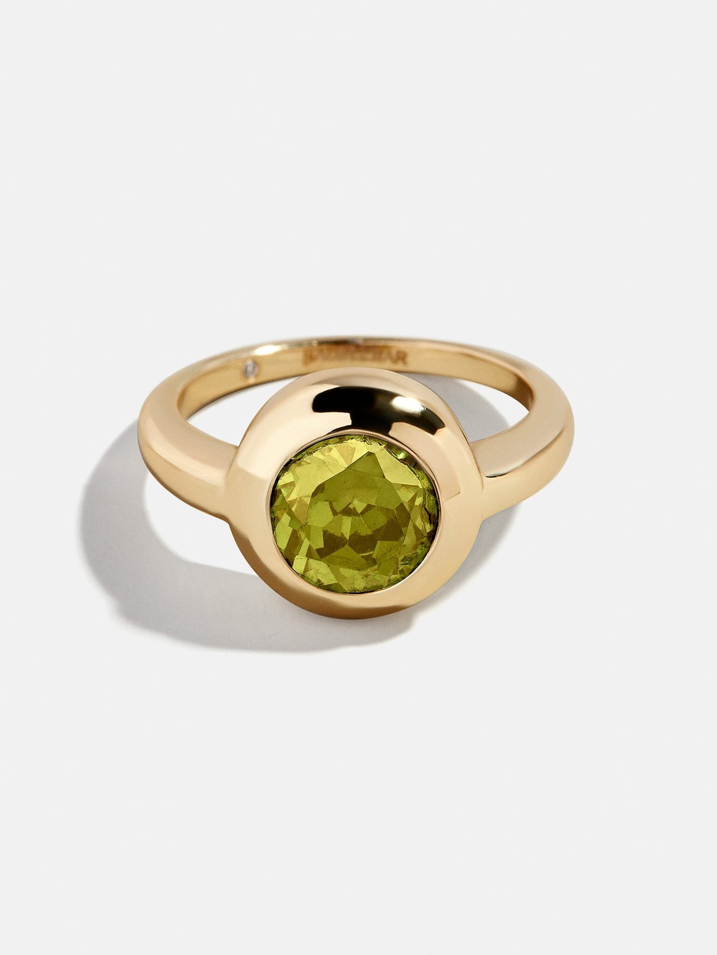 Gold Cubic Zirconia Custom Birthstone Ring - Peridot