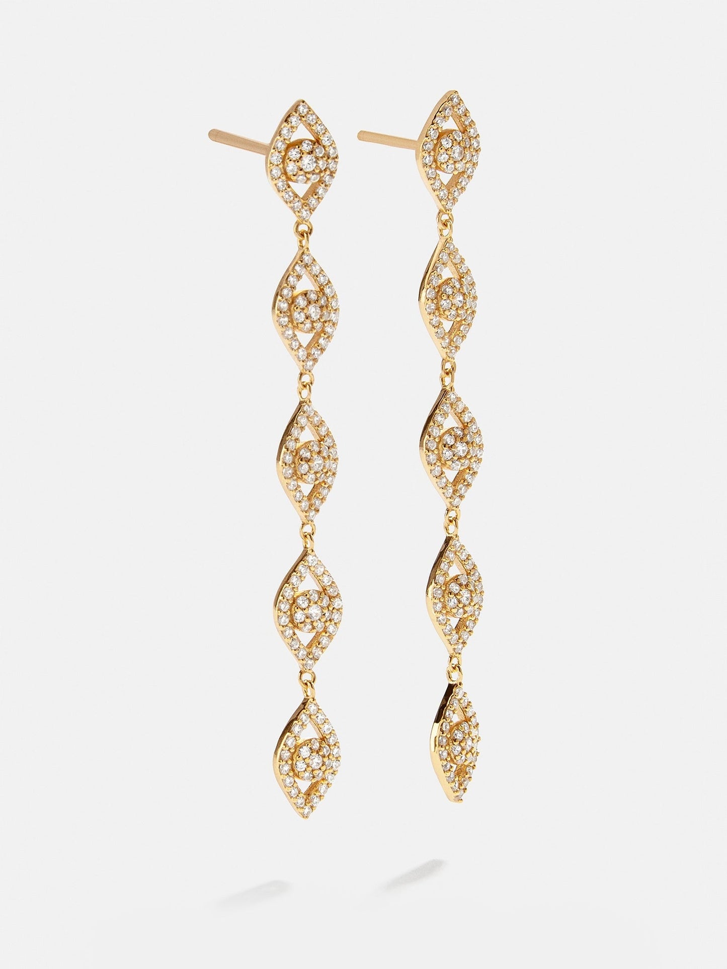 18K Gold Evil Eye Drop Earrings - Evil Eye