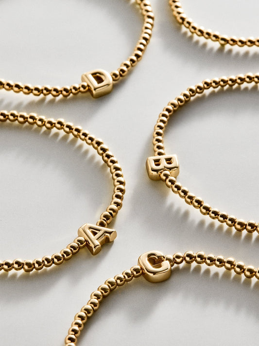 Bubble Letter Pisa Bracelet - Initial Pisa Bracelet