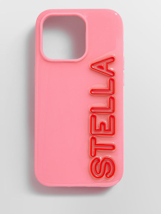 Fine Line Custom iPhone Case - Pink/Red