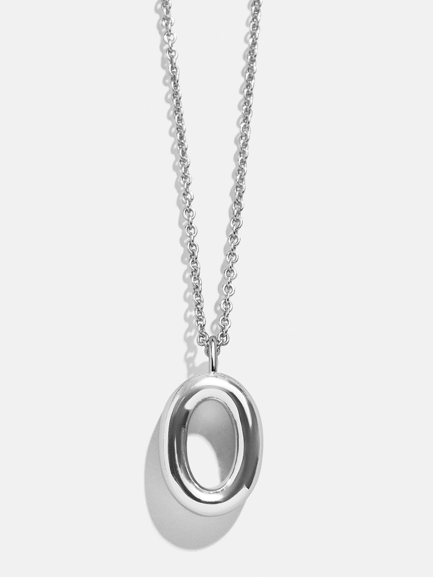 Classic Silver Initial Necklace - Silver