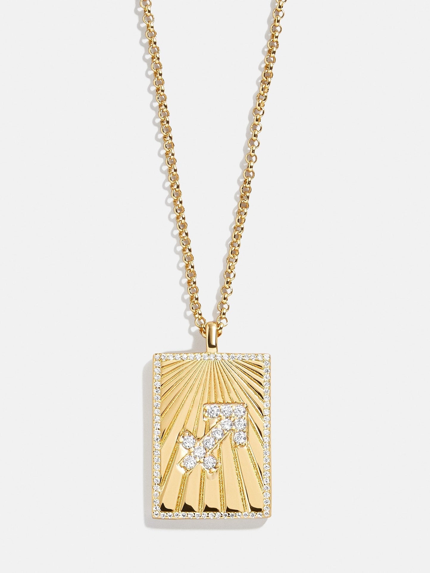 Reversible 18K Gold Zodiac Pendant Necklace - Sagittarius