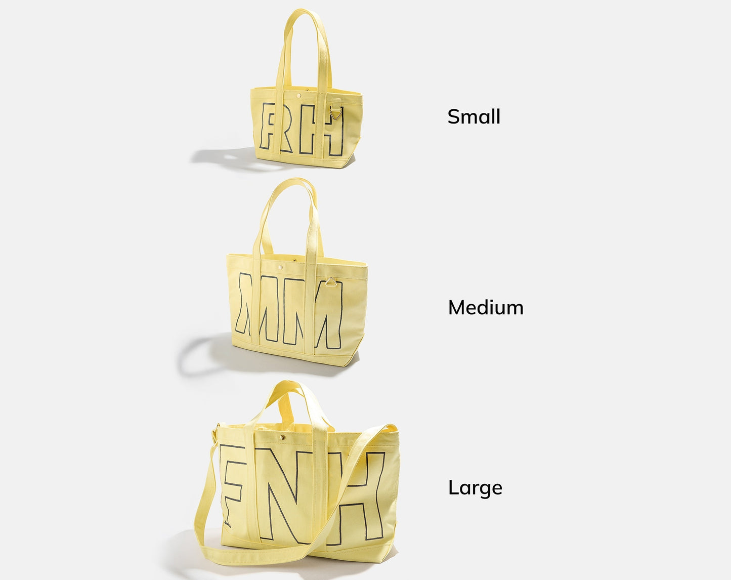 Solid Custom Alpha Tote - Butter Yellow