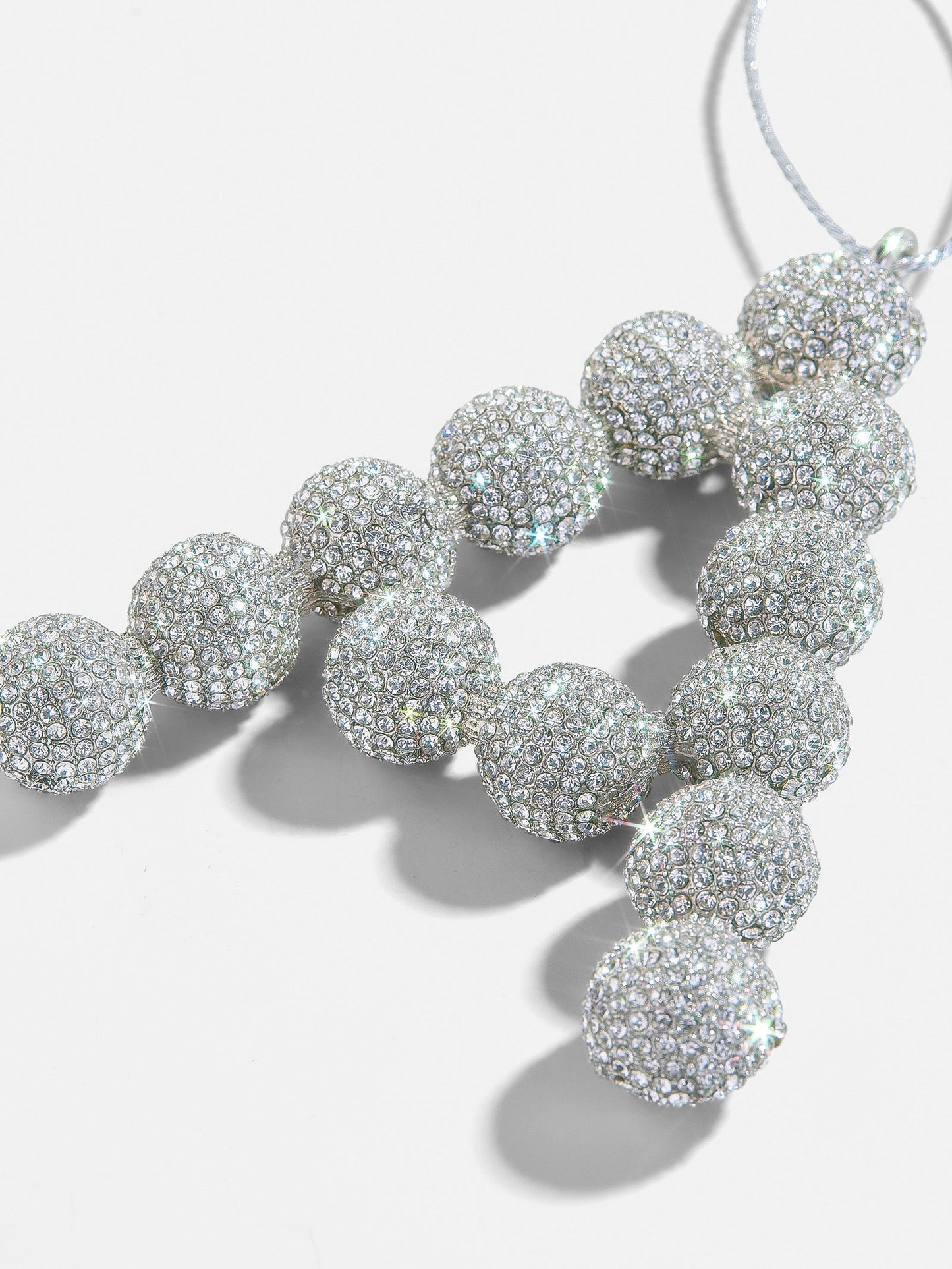Merry Monogram Ornament - Silver/Pavé