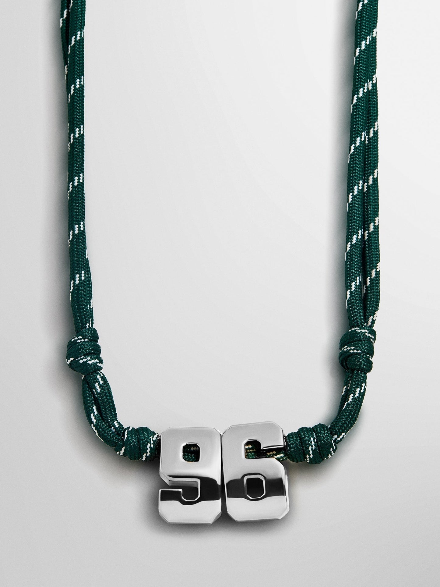 Knotty Varsity Custom Necklace - Dark Green Double Digit