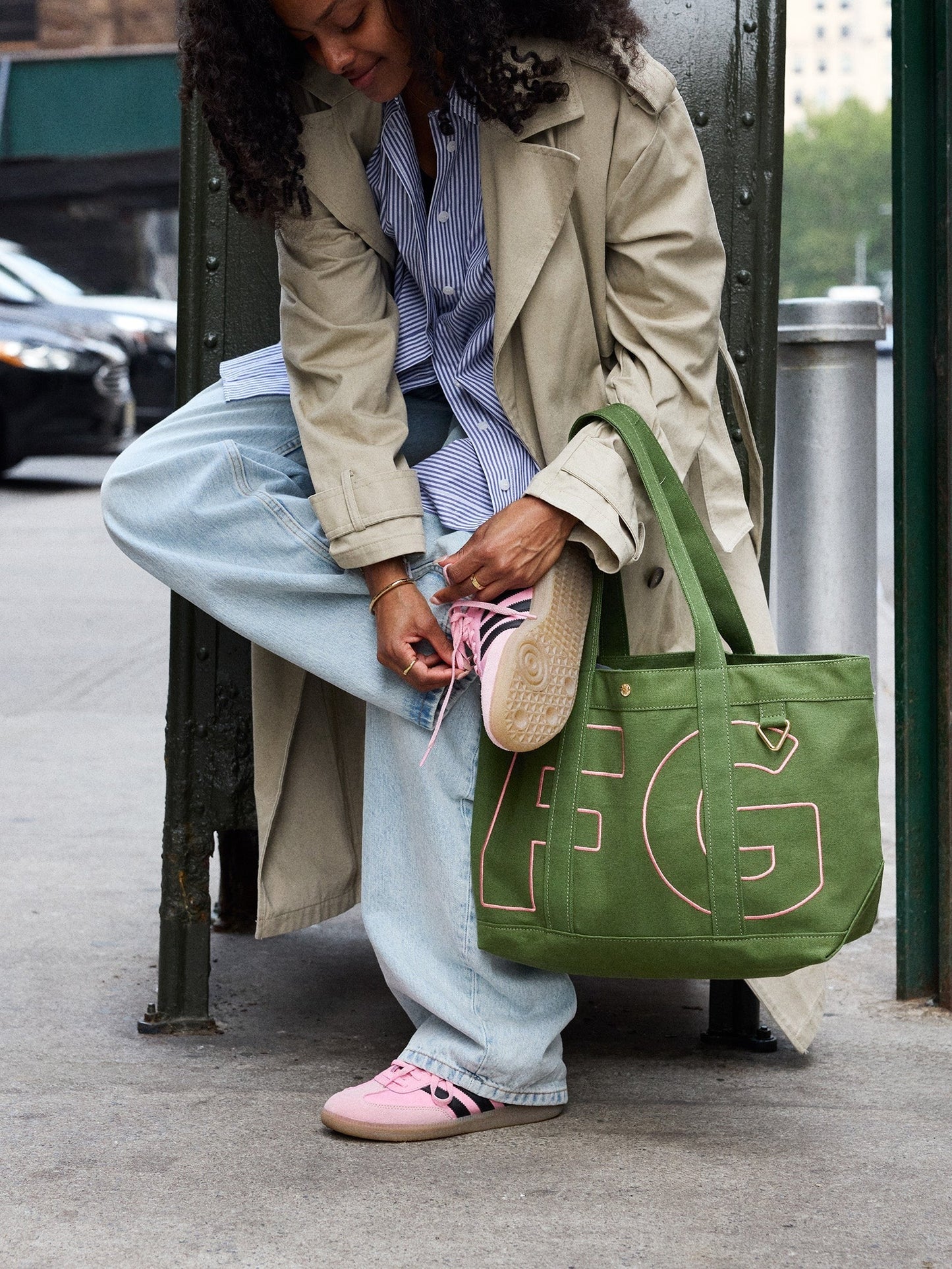 Solid Custom Alpha Tote - Olive Green