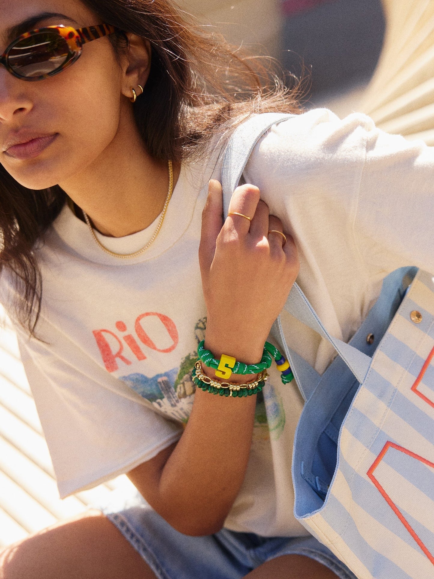 Team Knotty Varsity Custom Bracelet - Brazil Double Digit